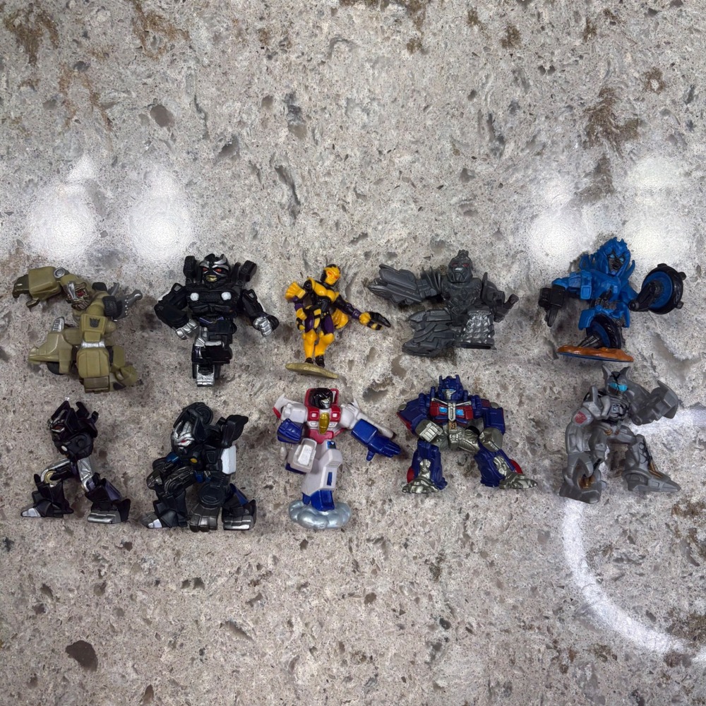 Transformers Mini‎ Figures Lot of 10 Autobots Decepticons Kids Toys